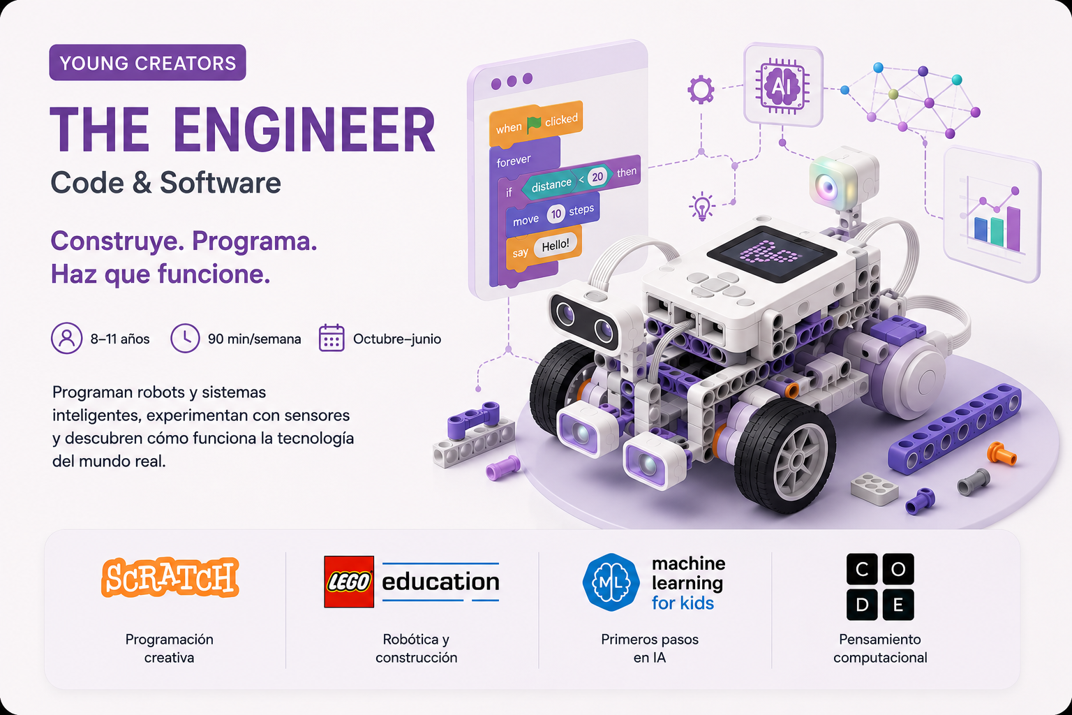 Tarjeta del programa Young Creators — The Engineer de GENIA
