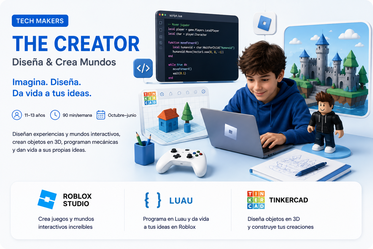 Tarjeta del programa Tech Makers — The Creator de GENIA