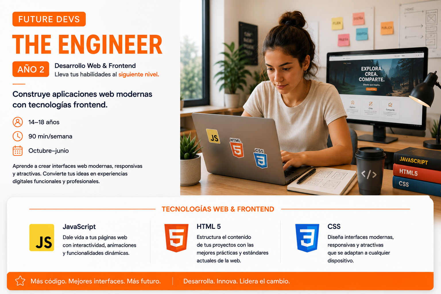 Tarjeta del programa Future Devs — The Engineer, Año 2, de GENIA