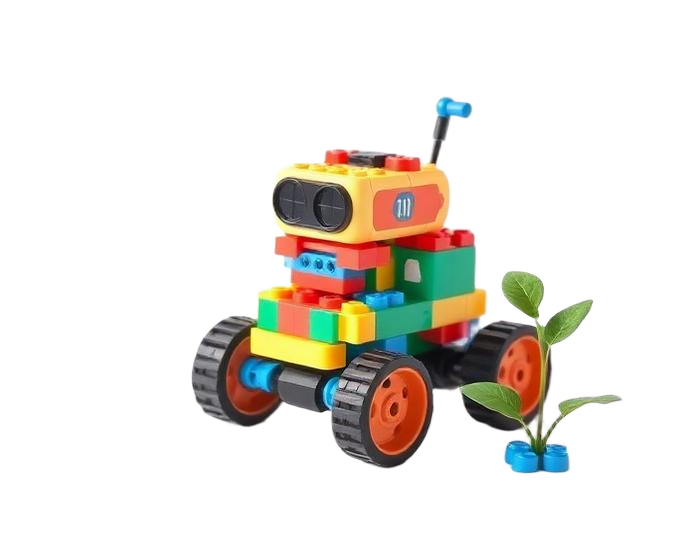 Robot educativo construido con piezas